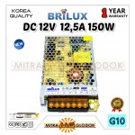 Power Supply Trafo Brilux DC 12V 12.5A | 150W (Super Quality)